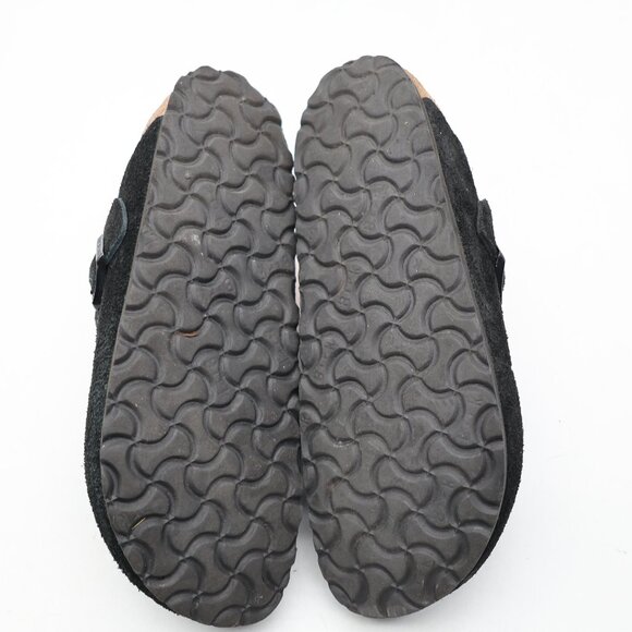 Birkenstock Boston Women's EU 39 US 8 Black Suede Leather Soft Footbed Clog - Picture 7 of 10